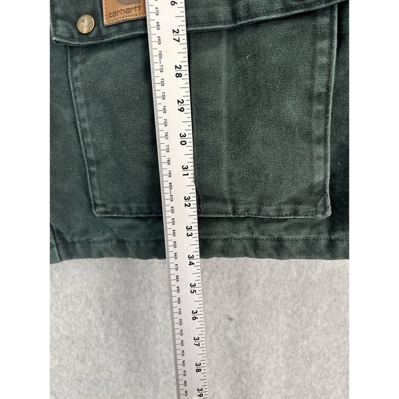 Vintage 90s Carhartt Blanket Lined Green Chore Barn Coat Ext Size 4XL Made USA - Picture 10 of 10